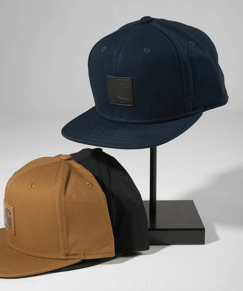 Carhartt WIP(カーハートダブリューアイピー)の「【Carhartt/カーハート】キャンバス ブランドロゴラベル 平ツバキャップ/LOGO CAP(キャップ・レディース・ブラック/ネイビー/ブラウン・FREE)」の3枚目の写真