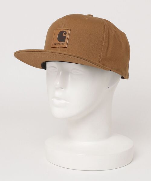Carhartt WIP(カーハートダブリューアイピー)の「【Carhartt/カーハート】キャンバス ブランドロゴラベル 平ツバキャップ/LOGO CAP(キャップ・レディース・ブラック/ネイビー/ブラウン・FREE)」の6枚目の写真