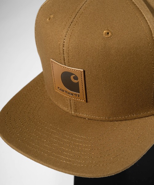 Carhartt WIP(カーハートダブリューアイピー)の「【Carhartt/カーハート】キャンバス ブランドロゴラベル 平ツバキャップ/LOGO CAP(キャップ・レディース・ブラック/ネイビー/ブラウン・FREE)」の8枚目の写真