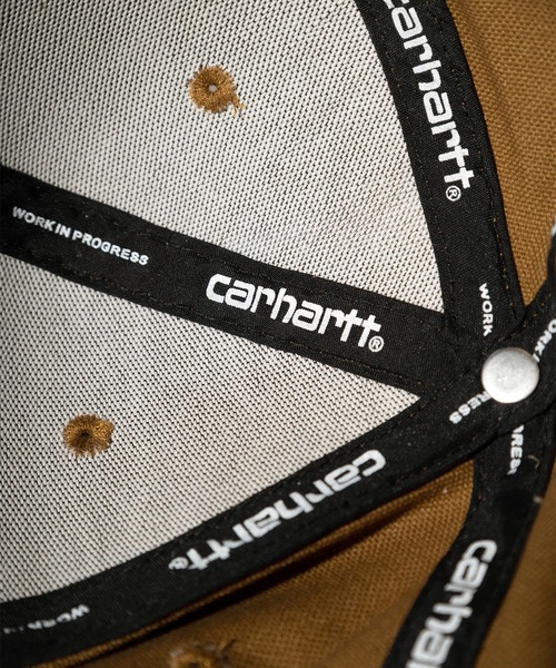 Carhartt WIP(カーハートダブリューアイピー)の「【Carhartt/カーハート】キャンバス ブランドロゴラベル 平ツバキャップ/LOGO CAP(キャップ・レディース・ブラック/ネイビー/ブラウン・FREE)」の10枚目の写真
