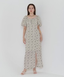 TINA：JOJUN | パフスリーブ スリットワンピース TINA：JOJUN(ワンピース)