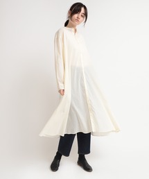 RNA-N | D1600 コットンキャンブリックフレアシャツワンピース(シャツワンピース)