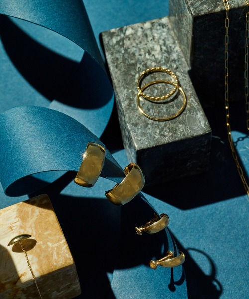 ROPE'（ロペ）の「【R（ロペ アール）】 K10 ワイドツキコウイヤリング（イヤリング・レディース・ゴールド・FREE）」の9枚目の写真