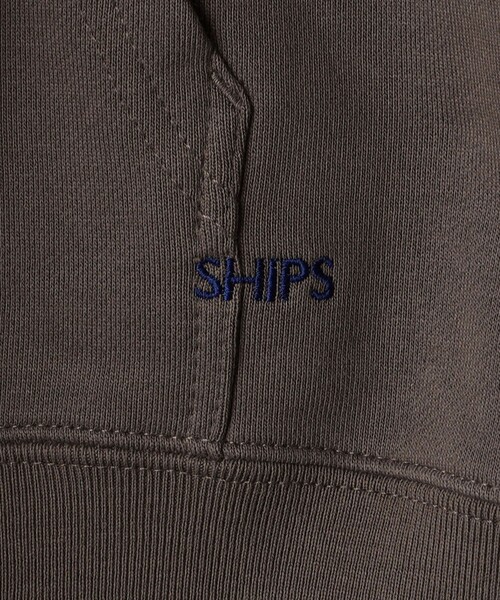SHIPS(シップス)の「【WEB限定】SHIPS: マイクロ SHIPS 刺繍 ロゴ 裏毛 スウェット ジップ パーカー(パーカー・メンズ・ブラック/グレー/ダークグレー/ネイビー・SMALL/MEDIUM/LARGE/X-LARGE)」の10枚目の写真