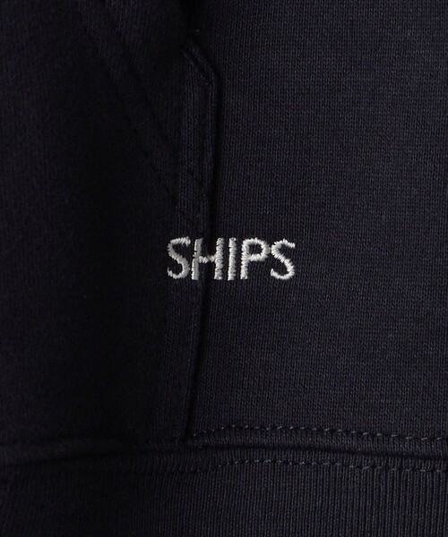 SHIPS(シップス)の「【WEB限定】SHIPS: マイクロ SHIPS 刺繍 ロゴ 裏毛 スウェット ジップ パーカー(パーカー・メンズ・ブラック/グレー/ダークグレー/ネイビー・SMALL/MEDIUM/LARGE/X-LARGE)」の6枚目の写真
