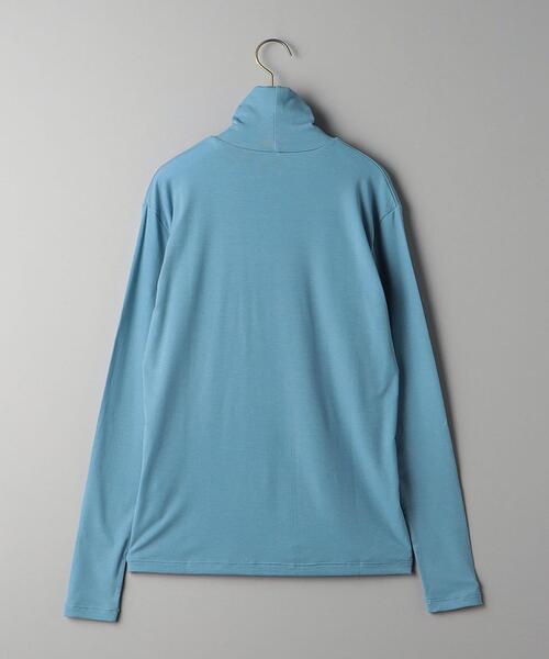 08sircus(ゼロエイトサーカス)の「<08sircus>ジャージー ハイネック ロングスリーブ -ウォッシャブル-(Tシャツ/カットソー・レディース・ライトブルー/ブラック・1)」の5枚目の写真
