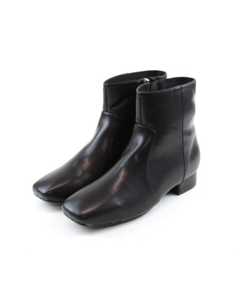 VIVIAN（ヴィヴィアン）の「スクエアトゥシンプルローヒールショートブーツ（ブーツ・レディース・ブラック/ダークブラウン/ブラウン/ウッド/アイボリー/ブラック系その他3・LL/S/M/L/SS/XL）」の9枚目の写真