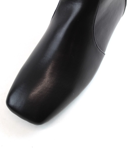 VIVIAN（ヴィヴィアン）の「スクエアトゥシンプルローヒールショートブーツ（ブーツ・レディース・ブラック/ダークブラウン/ブラウン/ウッド/アイボリー/ブラック系その他3・LL/S/M/L/SS/XL）」の15枚目の写真