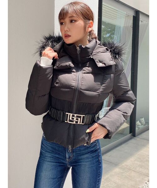 GYDA（ジェイダ）の「GGベルト付SHORT中綿コート（その他アウター・レディース・ブラック・FREE）」の10枚目の写真