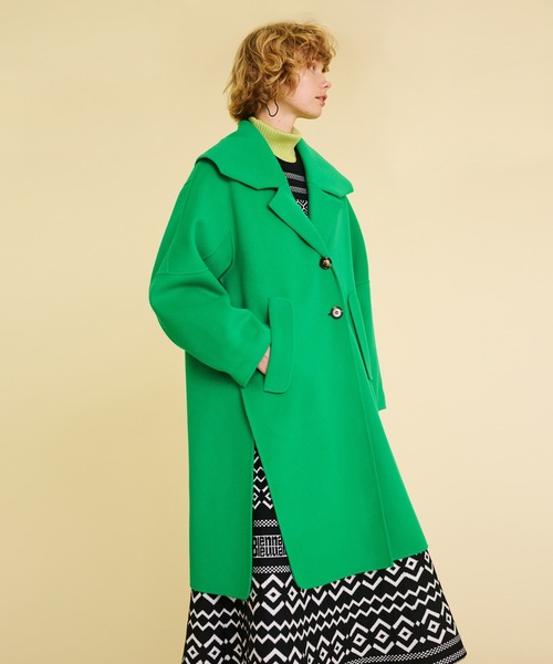 ランバンオンブルー　ビックカラーウールコート LANVIN en Bleu（ランバンオンブルー）の「ショートビーバーリバー