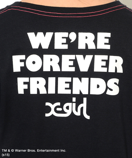 X-girl（エックスガール）の「【mini7月号掲載】THE GOONIES S/S BIG TEE（Tシャツ/カットソー・レディース・ホワイト/ブラック・ONE SIZE）」の9枚目の写真