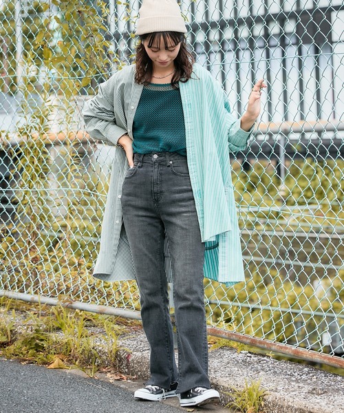 etsinta（エシンタ）の「【etsinta/エシンタ】リメイクオーバーシャツ（シャツ/ブラウス・レディース・ネイビー/ピンク/ブラウン/グリーン/パープル・ONE SIZE）」の20枚目の写真