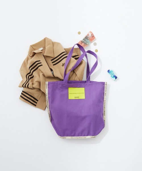 CIAOPANIC(チャオパニック)の「【GRAIN/グレイン】Grocery Carrier Tote M(グロサリー キャリア トートM)(トートバッグ・レディース・ホワイト/ブラック/パープル/ベージュ・FREE)」の20枚目の写真