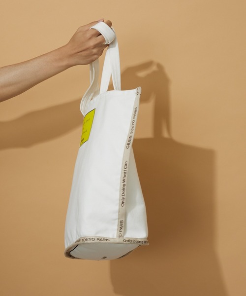 CIAOPANIC(チャオパニック)の「【GRAIN/グレイン】Grocery Carrier Tote M(グロサリー キャリア トートM)(トートバッグ・レディース・ホワイト/ブラック/パープル/ベージュ・FREE)」の13枚目の写真