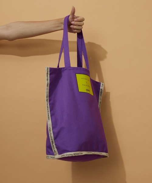 CIAOPANIC(チャオパニック)の「【GRAIN/グレイン】Grocery Carrier Tote M(グロサリー キャリア トートM)(トートバッグ・レディース・ホワイト/ブラック/パープル/ベージュ・FREE)」の12枚目の写真