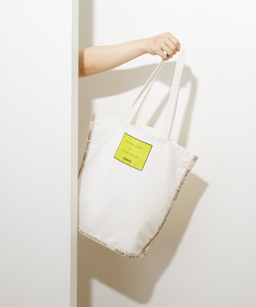 CIAOPANIC(チャオパニック)の「【GRAIN/グレイン】Grocery Carrier Tote M(グロサリー キャリア トートM)(トートバッグ・レディース・ホワイト/ブラック/パープル/ベージュ・FREE)」の5枚目の写真
