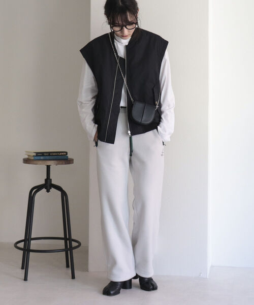 WILD THINGS（ワイルドシングス）の「【別注カラーあり】【WILD THINGS/ワイルドシングス】POLARTEC EASY PANTS　フリースパンツ（その他パンツ・レディース・ブラック/ライトグレー・M）」の4枚目の写真