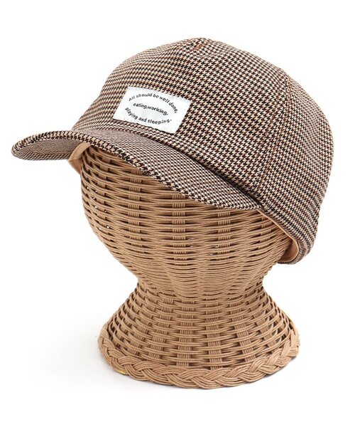 apres les cours（アプレレクール）の「バラエティ キャップ_UVカット（キャップ・キッズ・ベージュ/ピンク/ミント/チェック/ブラウン・50/54/58）」の5枚目の写真