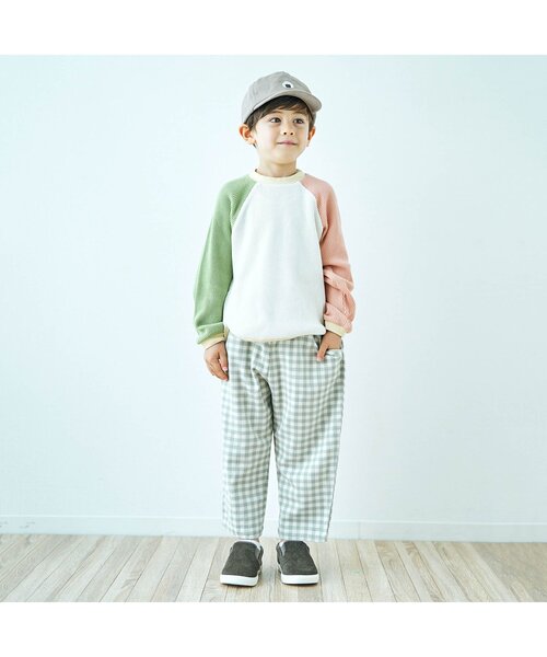 apres les cours（アプレレクール）の「バラエティ キャップ_UVカット（キャップ・キッズ・ベージュ/ピンク/ミント/チェック/ブラウン・50/54/58）」の12枚目の写真