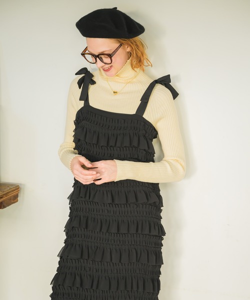 Birthday room（バースデイルーム）の「フリルデザインワンピース / frill design one-piece（ワンピース・レディース・ブラック・FREE）」の20枚目の写真