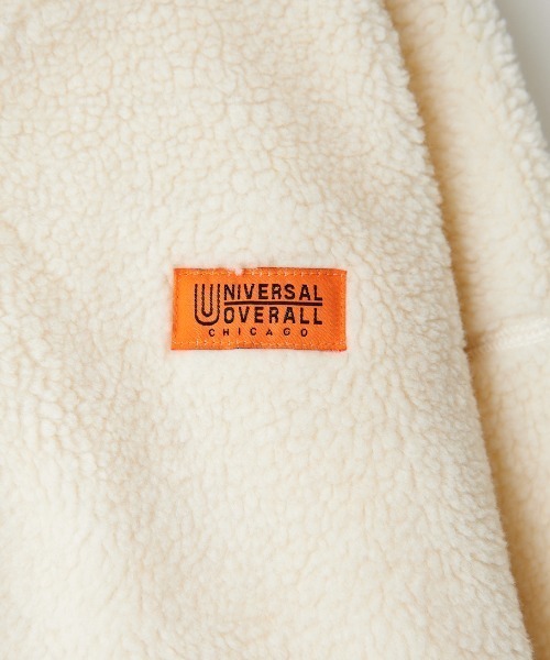 UNIVERSAL OVERALL（ユニバーサルオーバーオール）の「[UNIVERSAL OVERALL/ユニバーサルオーバーオール] 別注 ハーフジップボアブルゾン（ブルゾン・レディース・グレー/アイボリー/ライトブラウン・F）」の7枚目の写真