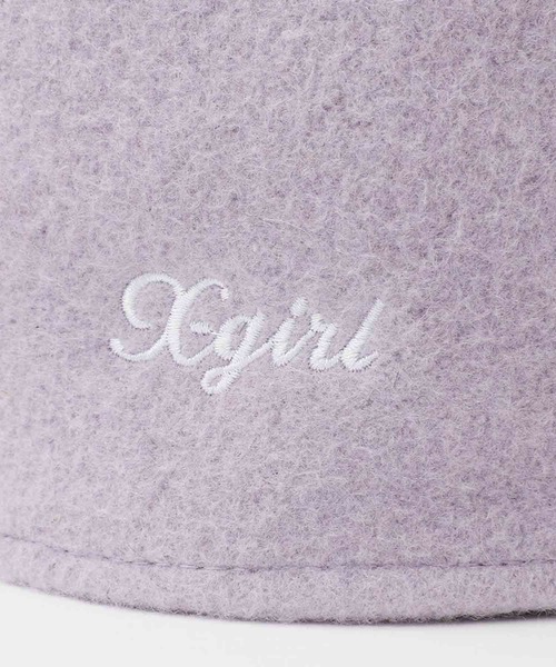X-girl（エックスガール）の「HUNTING CAP（ハンチング/ベレー帽・レディース・ブラック/ホワイト/ライトパープル・ONE SIZE）」の12枚目の写真