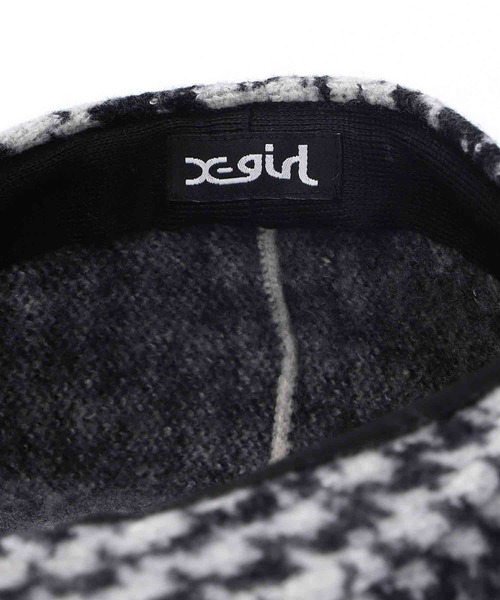 X-girl（エックスガール）の「HUNTING CAP（ハンチング/ベレー帽・レディース・ブラック/ホワイト/ライトパープル・ONE SIZE）」の14枚目の写真