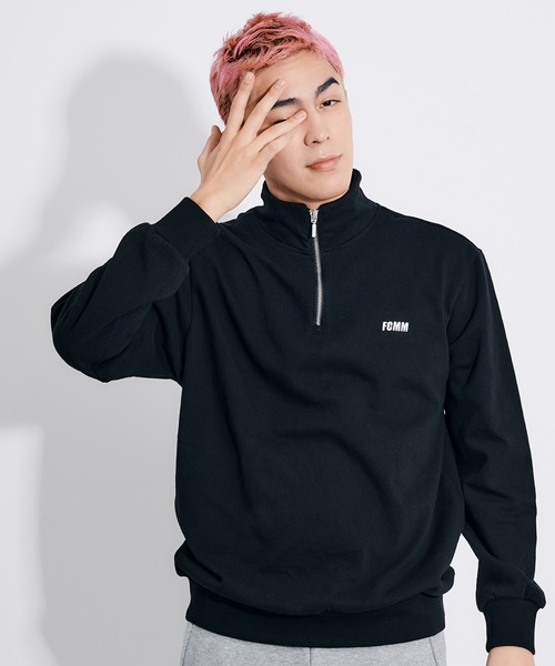 ★人気★【FCMM】★Club Team Classic Halfzip Sweatshir.t★ FCMM Unisex Club Team Classic Half Zipup Sweatshirt Oatmeal