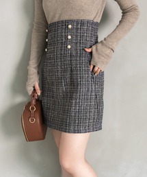 RANDA | ツイードハイウエストミニスカート(スカート)