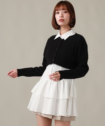 Cheek | ミニケーブルカーデ＋チュニックワンピース(チュニック)