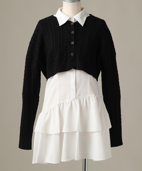 Cheek（チーク）の「ミニケーブルカーデ＋チュニックワンピース（チュニック・レディース・ブラウン/ブラック/グレー・MEDIUM）」の21枚目の写真