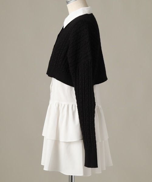 Cheek（チーク）の「ミニケーブルカーデ＋チュニックワンピース（チュニック・レディース・ブラウン/ブラック/グレー・MEDIUM）」の22枚目の写真