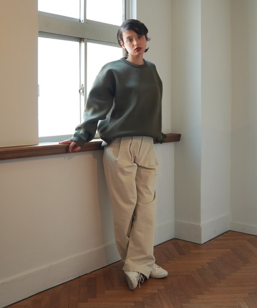 TINA：JOJUN（ティーナジョジュン）の「コットン チノトラウザーパンツ TINA：JOJUN（チノパンツ・レディース・グレイッシュベージュ/ライトブラウン/ブラック・S/M）」の17枚目の写真