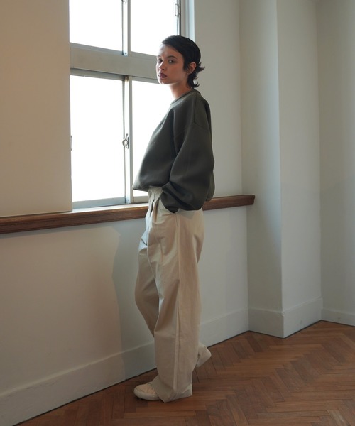 TINA：JOJUN（ティーナジョジュン）の「コットン チノトラウザーパンツ TINA：JOJUN（チノパンツ・レディース・グレイッシュベージュ/ライトブラウン/ブラック・S/M）」の10枚目の写真