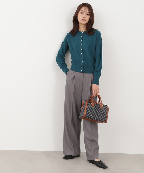 N.（N. Natural Beauty Basic）（エヌエヌナチュラルビューティーベーシック）の「【S Size Line】◆センタープレスタックワイドパンツ（スラックス・レディース・ストライプ/グレー・SMALL/MEDIUM）」の16枚目の写真