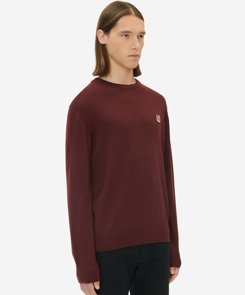 Maison Kitsune(メゾンキツネ)の「FOX HEAD PATCH CLASSIC R-NECK PULLOVER(ニット/セーター・メンズ・ワイン・XXS/XS/S/M/L/XL)」の4枚目の写真