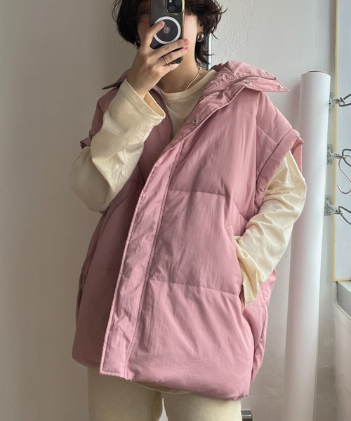 wee9s（ウィークス）の「over size fake down vest / オーバーサイズ