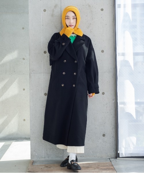 StyleSea（スタイルシー）の「ニットモッサトレンチコート（トレンチコート・レディース・パープル/アイボリー/ブラック/ブルー・MEDIUM）」の15枚目の写真