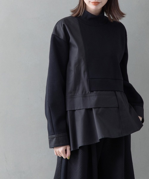 MARECHAL TERRE（マルシャルテル）の「アシンメトリーデザイントップス（Tシャツ/カットソー・レディース・アイボリー/ブラック/ネイビー・MEDIUM）」の3枚目の写真