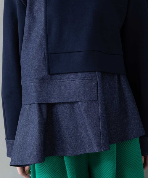 MARECHAL TERRE（マルシャルテル）の「アシンメトリーデザイントップス（Tシャツ/カットソー・レディース・アイボリー/ブラック/ネイビー・MEDIUM）」の9枚目の写真