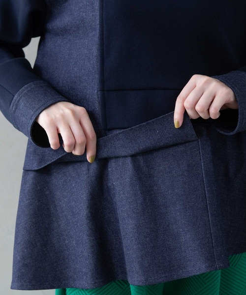 MARECHAL TERRE（マルシャルテル）の「アシンメトリーデザイントップス（Tシャツ/カットソー・レディース・アイボリー/ブラック/ネイビー・MEDIUM）」の10枚目の写真