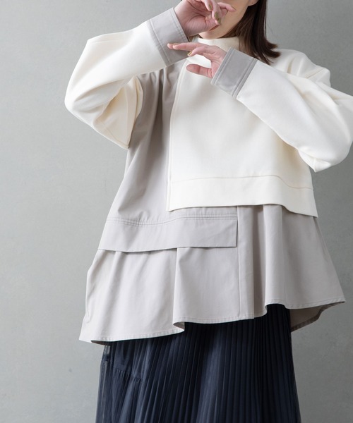 MARECHAL TERRE（マルシャルテル）の「アシンメトリーデザイントップス（Tシャツ/カットソー・レディース・アイボリー/ブラック/ネイビー・MEDIUM）」の21枚目の写真