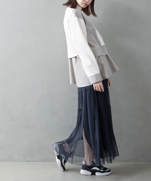 MARECHAL TERRE（マルシャルテル）の「アシンメトリーデザイントップス（Tシャツ/カットソー・レディース・アイボリー/ブラック/ネイビー・MEDIUM）」の22枚目の写真