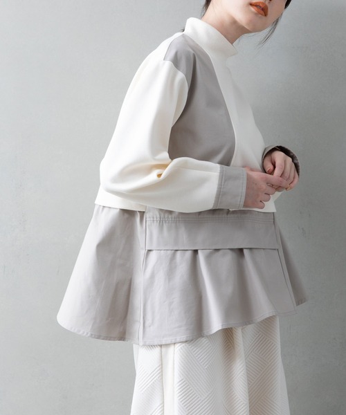 MARECHAL TERRE（マルシャルテル）の「アシンメトリーデザイントップス（Tシャツ/カットソー・レディース・アイボリー/ブラック/ネイビー・MEDIUM）」の17枚目の写真