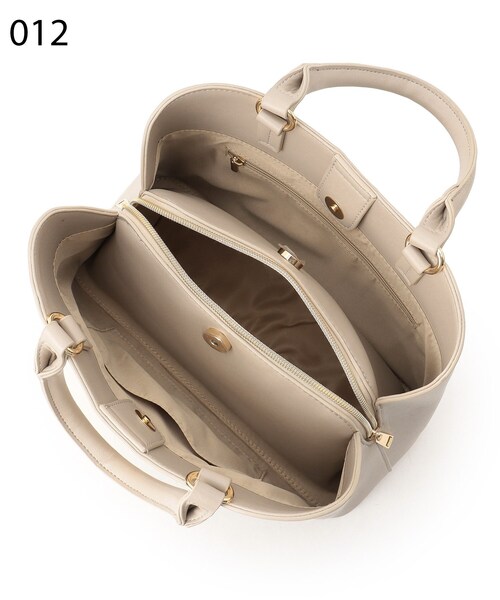 SHOO・LA・RUE（シューラルー）の「◆飾り金具地トート（トートバッグ・レディース・アイボリー/ブラック/グレー・00）」の9枚目の写真