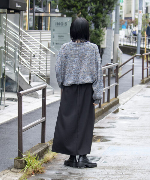 GLOSTER（グロスター）の「【GLOSTER/グロスター】ローゲージミックスニット ビッグシルエット 畦ニット グラデーション スプリングニット（ニット/セーター・メンズ・ホワイト系その他/グレー系その他/ブルー系その他・S/M/L）」の15枚目の写真