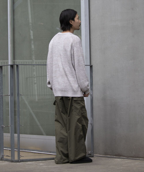 GLOSTER（グロスター）の「【GLOSTER/グロスター】ローゲージミックスニット ビッグシルエット 畦ニット グラデーション スプリングニット（ニット/セーター・メンズ・ホワイト系その他/グレー系その他/ブルー系その他・S/M/L）」の21枚目の写真