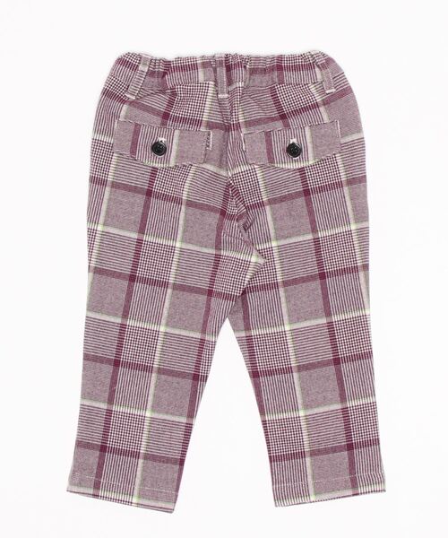 BeBe（ベベ）の「BeBe/グレンチェックテーパードパンツ(90~150cm)（その他パンツ・キッズ・パープル系その他・90/130/140/100/120/110/150）」の3枚目の写真