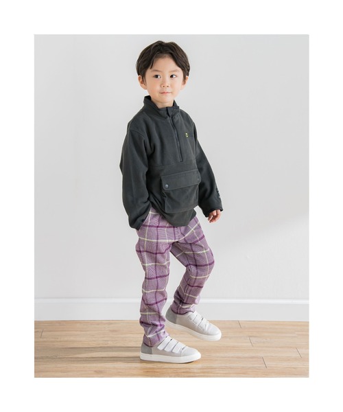 BeBe（ベベ）の「BeBe/グレンチェックテーパードパンツ(90~150cm)（その他パンツ・キッズ・パープル系その他・90/130/140/100/120/110/150）」の8枚目の写真
