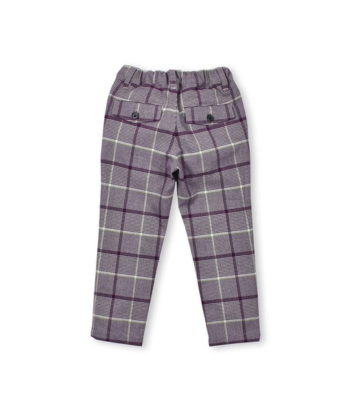 BeBe（ベベ）の「BeBe/グレンチェックテーパードパンツ(90~150cm)（その他パンツ・キッズ・パープル系その他・90/130/140/100/120/110/150）」の5枚目の写真